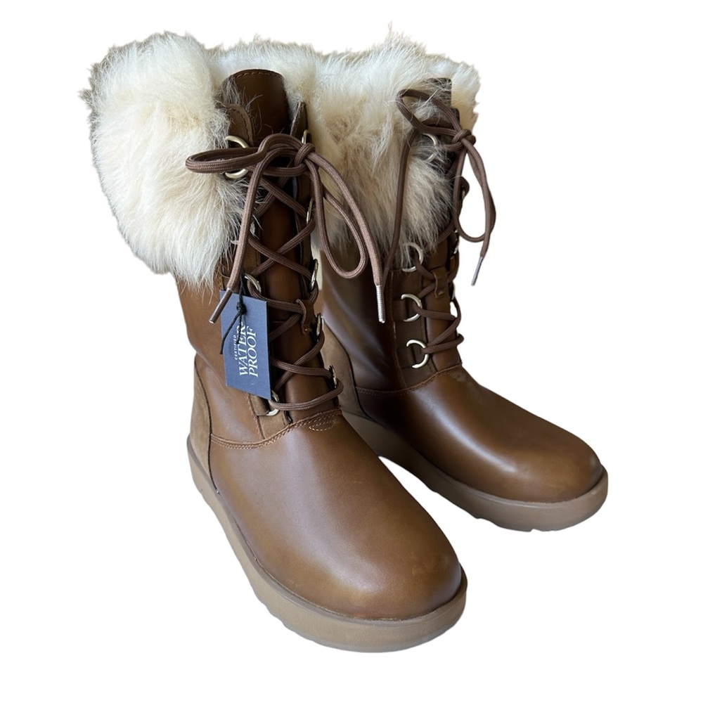 NEW UGG AYA Waterproof Leather Tall Boots Size 9